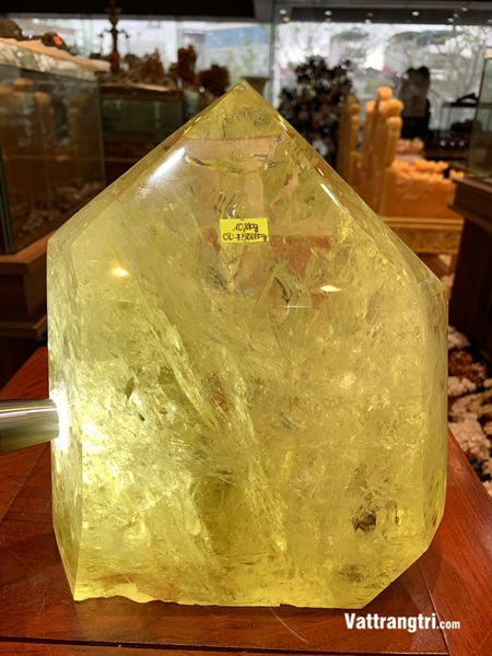 Nhất trụ tinh thể thạch anh vàng siêu vip 28cm