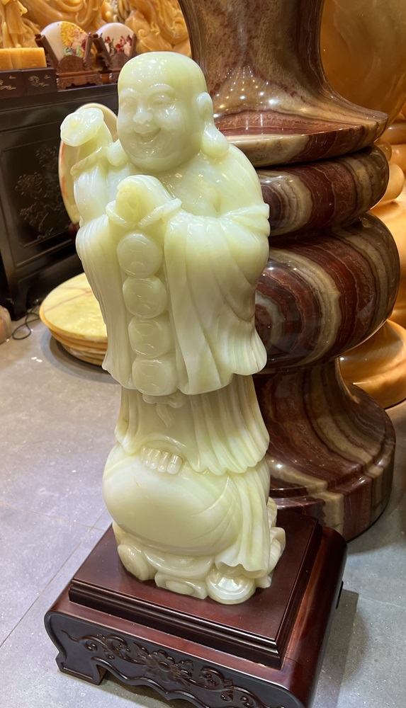 Ông di lặc chúc phúc ngọc onyx 76cm