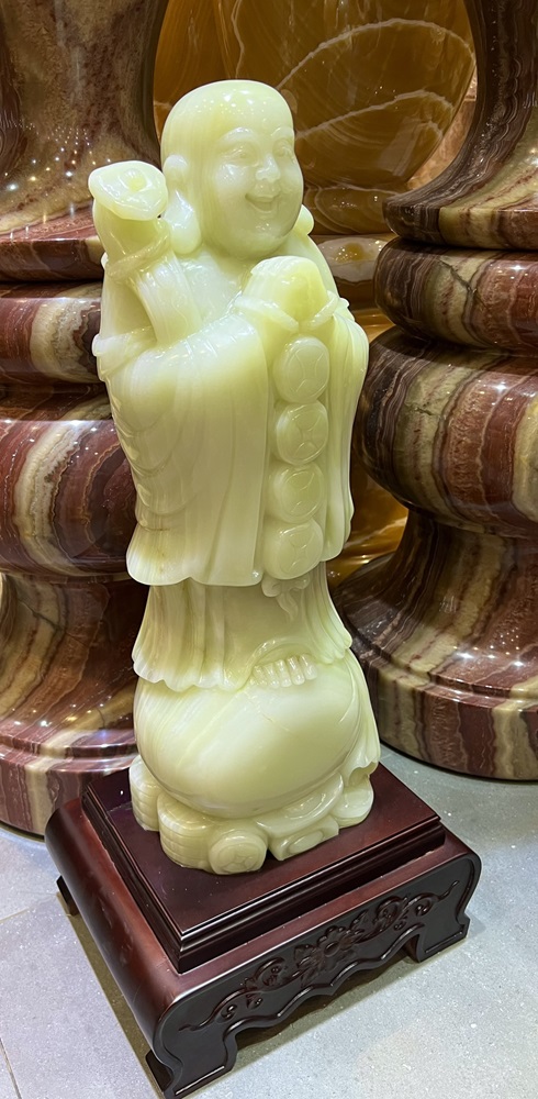Ông di lặc chúc phúc ngọc onyx 76cm