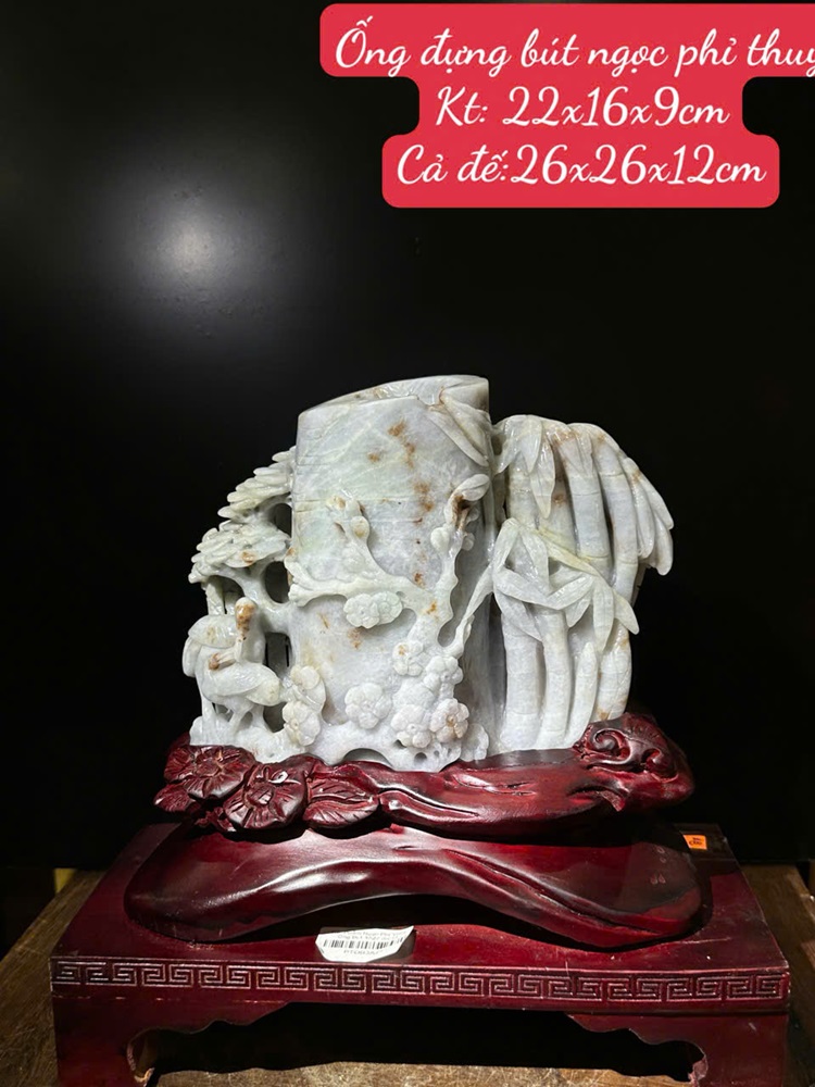 Ống Đựng Bút Ngọc Phỉ Thuý