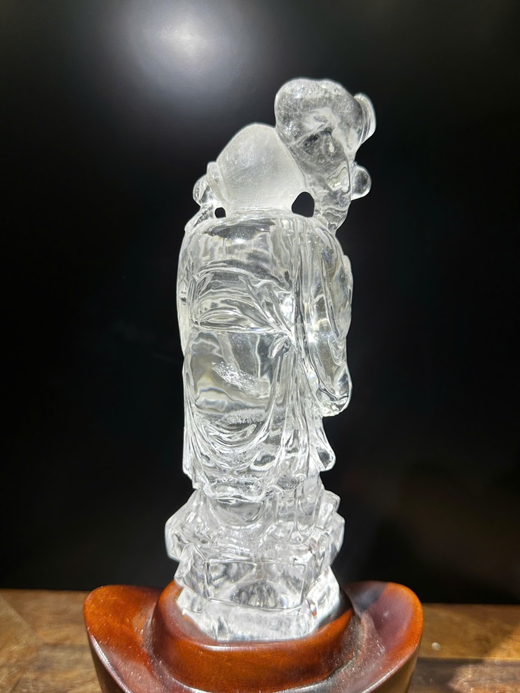 Ông Thọ Thạch Anh Trắng 18cm
