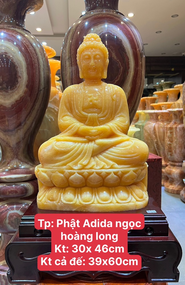 Phật Adida ngọc hoàng long 46cm
