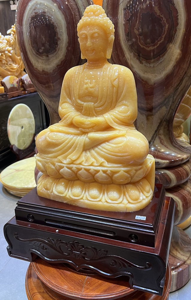Phật Adida ngọc hoàng long 46cm