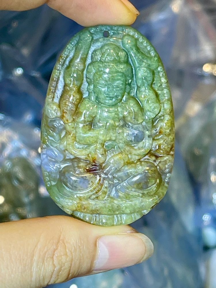 Phật Bản Mệnh Ngọc Mã Não Rêu