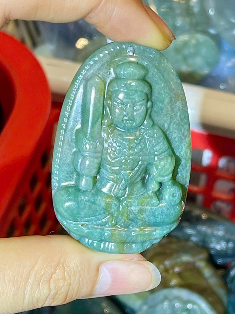 Phật Bản Mệnh Ngọc Mã Não Rêu