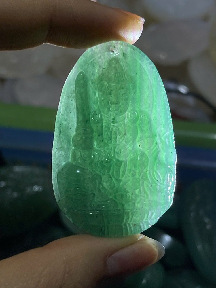 Phật Bản Mệnh Thạch Anh Xanh