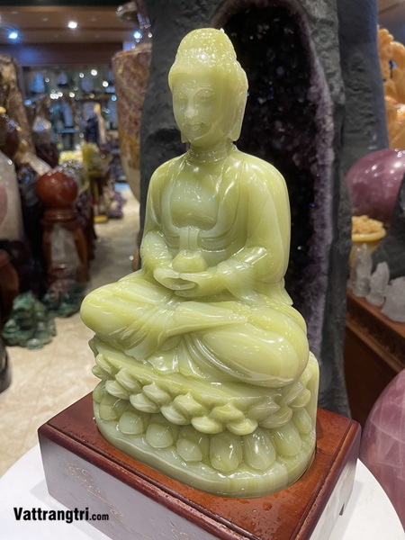 Phật Dược Sư Như Lai Ngọc Onyx xanh 37cm