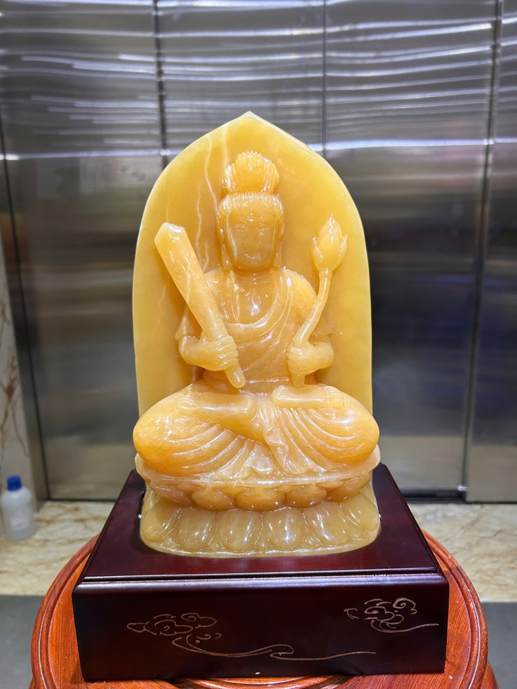 Phật hư không tạng bồ tát ngọc hoàng long 37cm