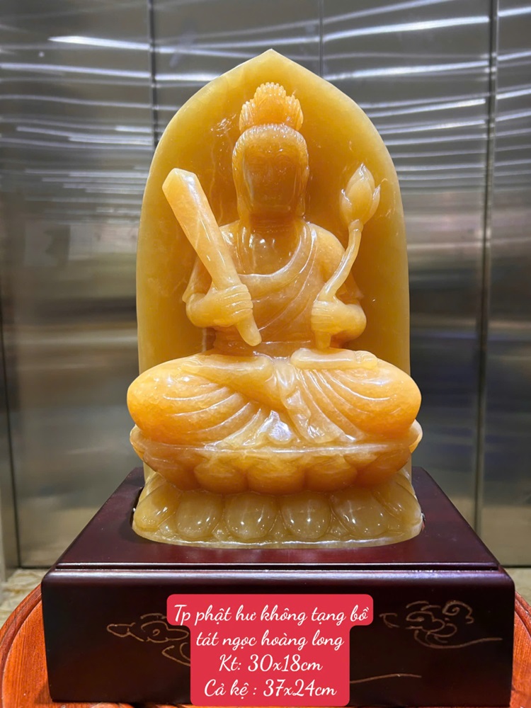 Phật hư không tạng bồ tát ngọc hoàng long 37cm