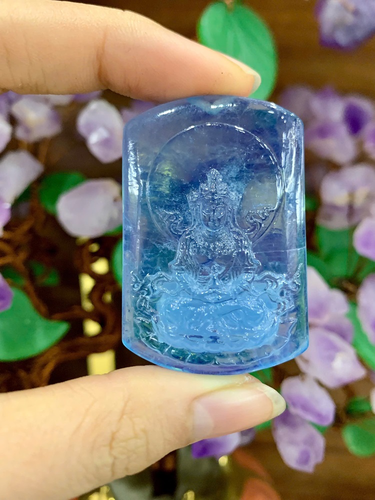 Phật Mẫu Tara Ngọc Aquamarine 46,09x31,19mm