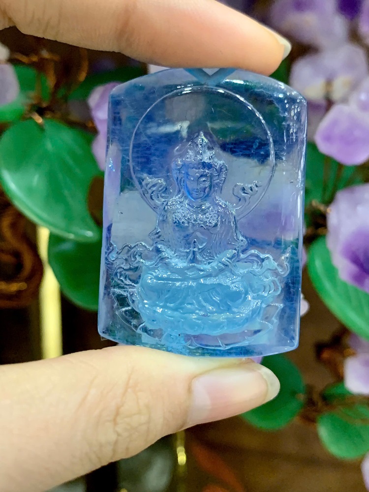 Phật Mẫu Tara Ngọc Aquamarine 44,64x31,51mm