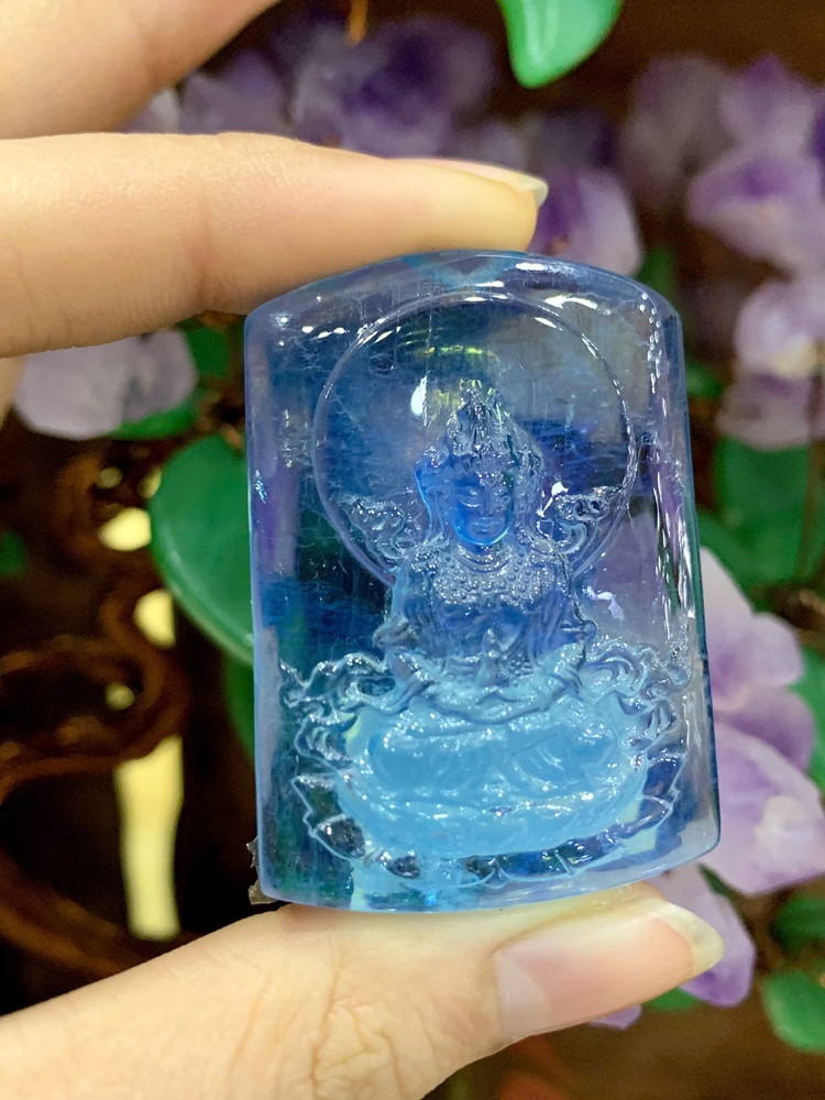 Phật Mẫu Tara Ngọc Aquamarine 44,64x31,51mm