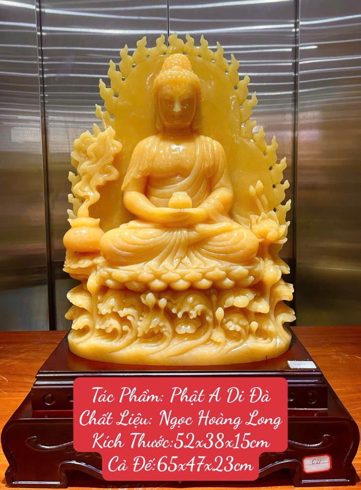 Phật Ngài ADiDa Ngọc Hoàng Long 65cm