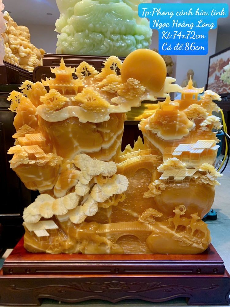 Phong Cảnh Hữu Tình Ngọc Hoàng Long 74x72cm