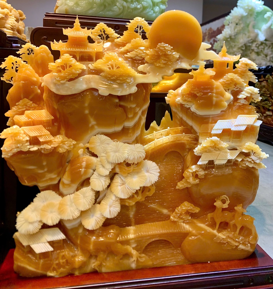 Phong Cảnh Hữu Tình Ngọc Hoàng Long 74x72cm