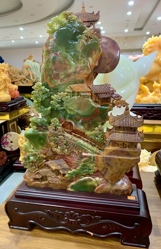 Phong Cảnh Hữu Tình Ngọc Onyx Xanh 70x50cm