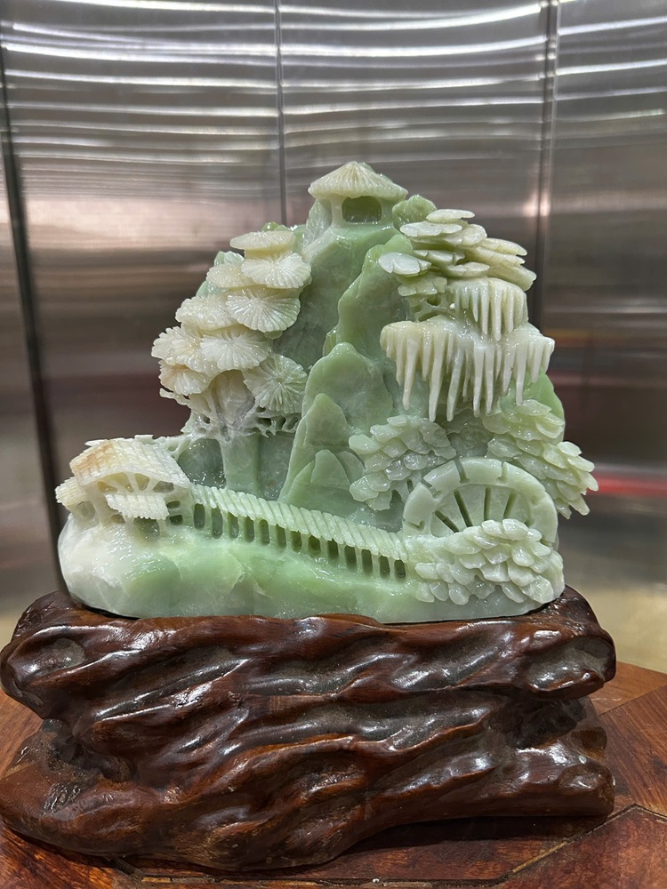 Phong Cảnh Hữu Tình Ngọc Serpentine 25x23cm