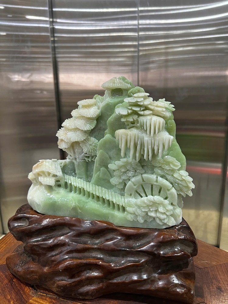 Phong Cảnh Hữu Tình Ngọc Serpentine 25x23cm