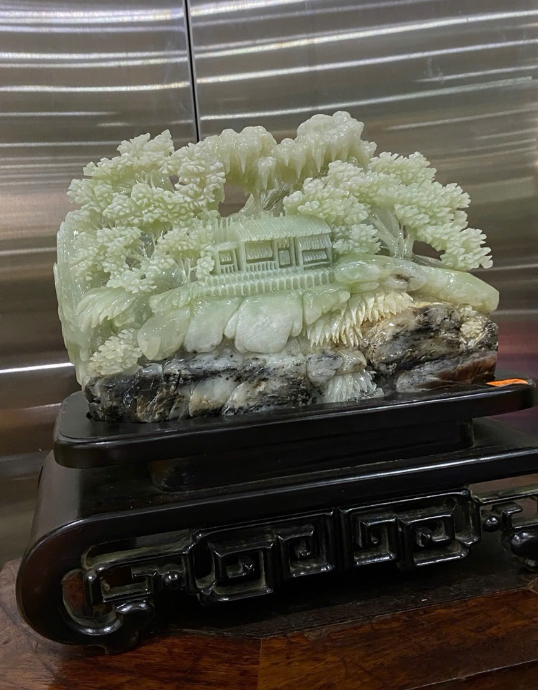 Phong Cảnh Hữu Tình Ngọc Serpentine 28x20cm