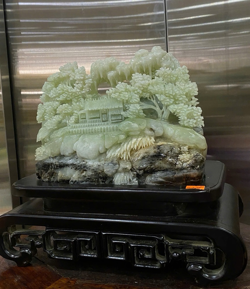 Phong Cảnh Hữu Tình Ngọc Serpentine 28x20cm