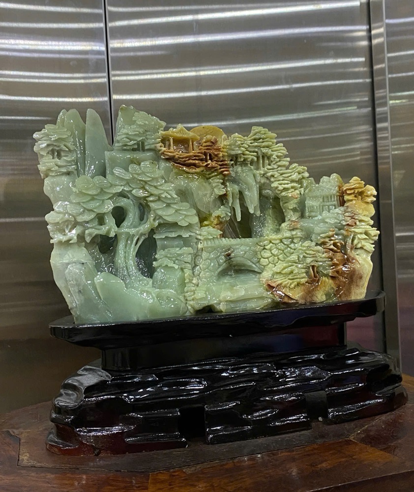 Phong Cảnh Hữu Tình Ngọc Serpentine 30x20cm