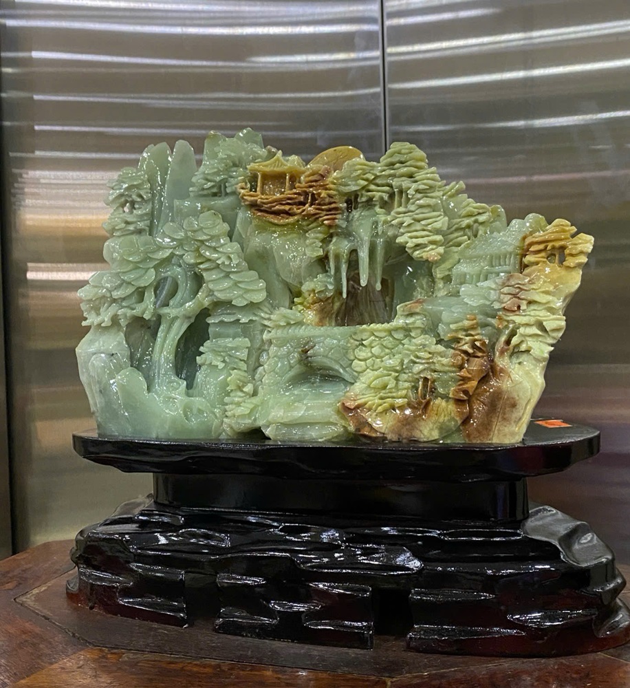 Phong Cảnh Hữu Tình Ngọc Serpentine 30x20cm