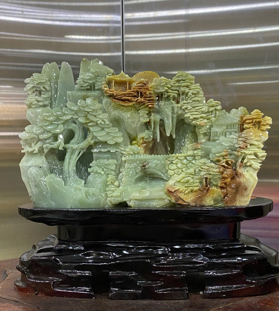 Phong Cảnh Hữu Tình Ngọc Serpentine 30x20cm