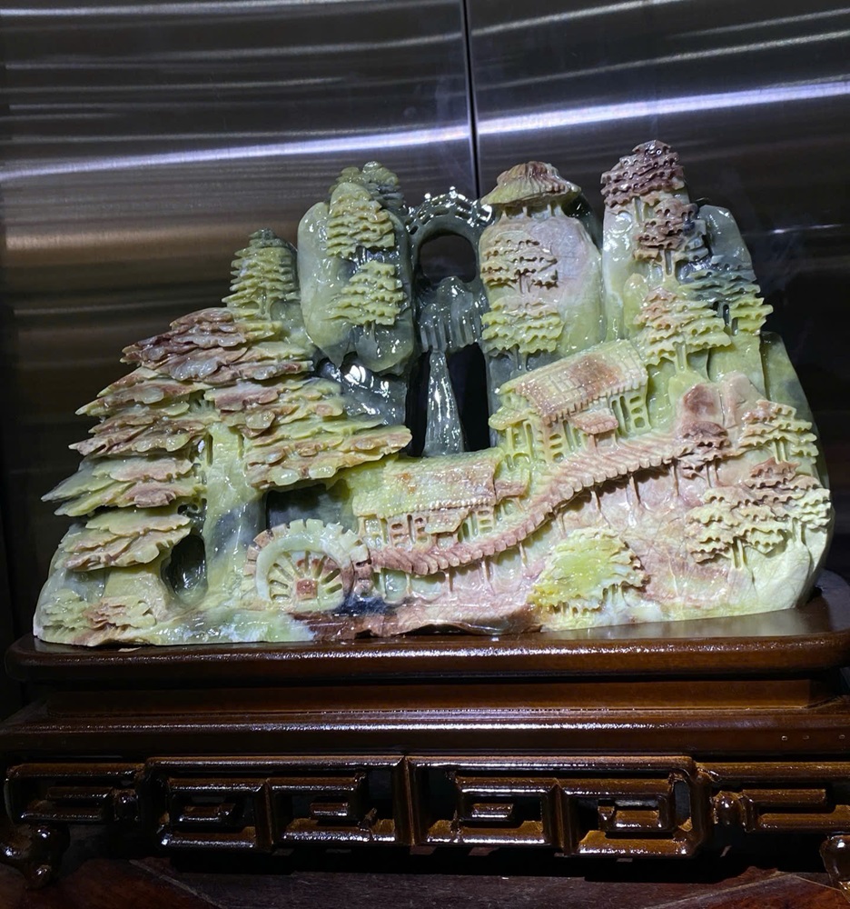 Phong Cảnh Hữu Tình Ngọc Serpentine 40x26cm