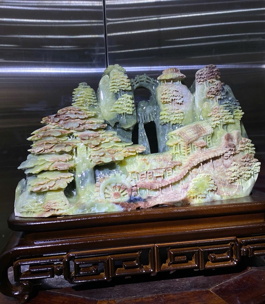 Phong Cảnh Hữu Tình Ngọc Serpentine 40x26cm