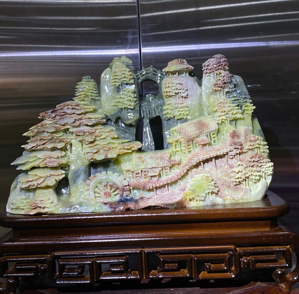 Phong Cảnh Hữu Tình Ngọc Serpentine 40x26cm