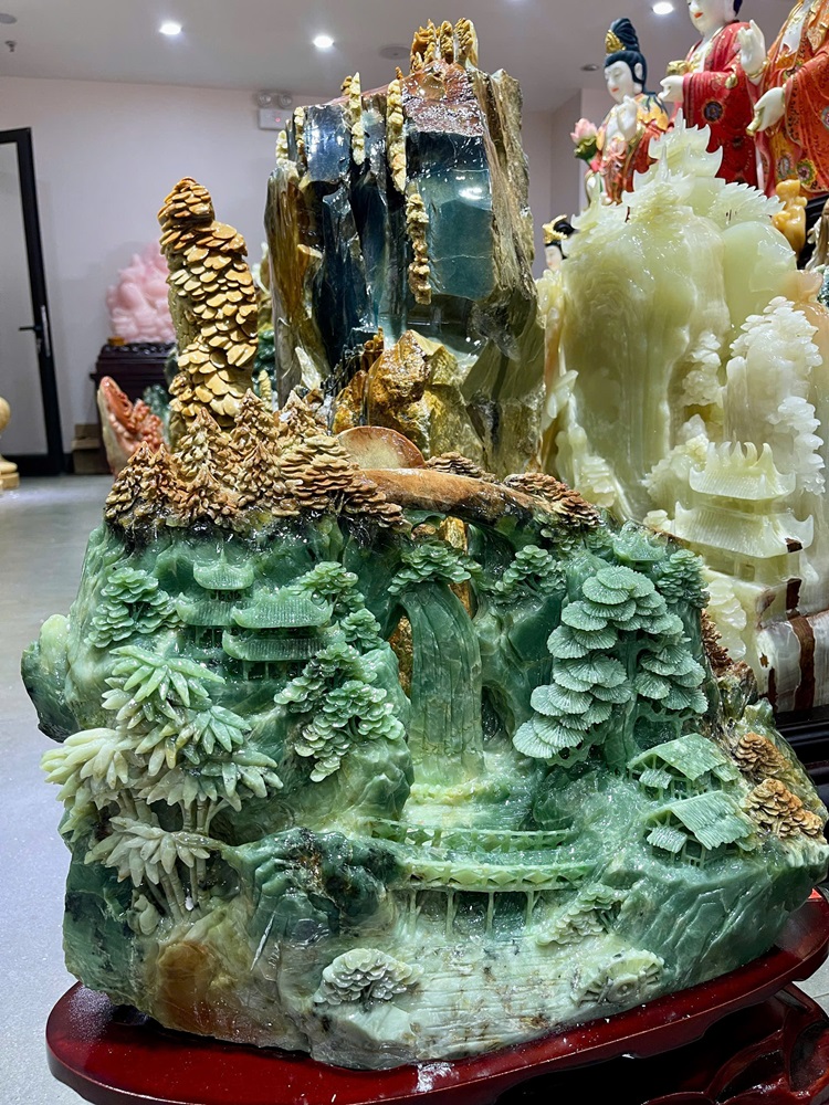 Phong Cảnh Hữu Tình Ngọc Tụ Nham 52x36cm