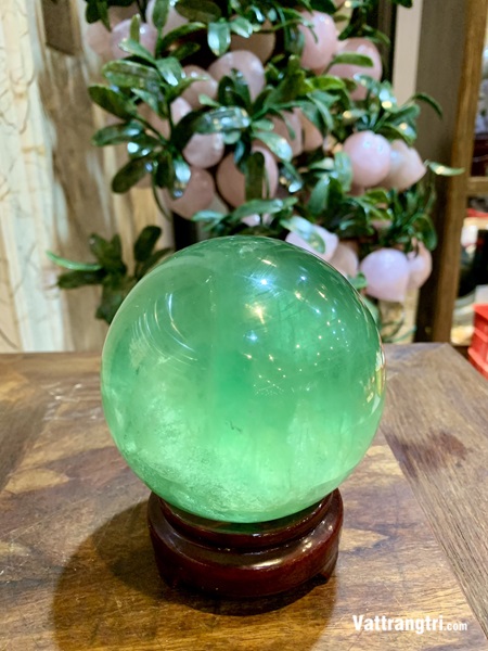 Quả Cầu đá Fluorite xanh 14cm