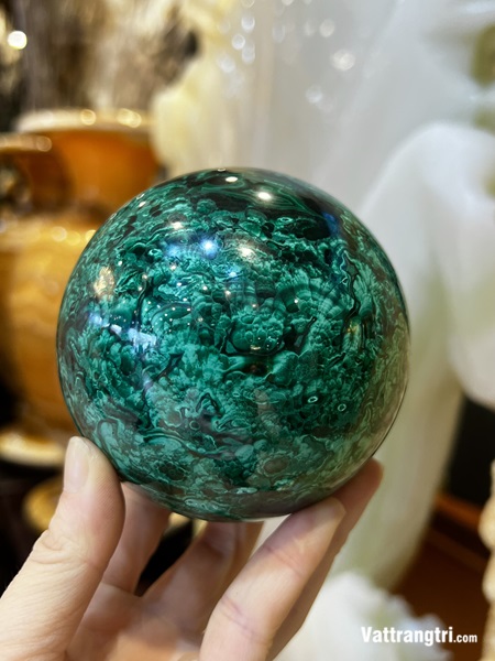 Quả Cầu Đá Khổng Tước 9cm