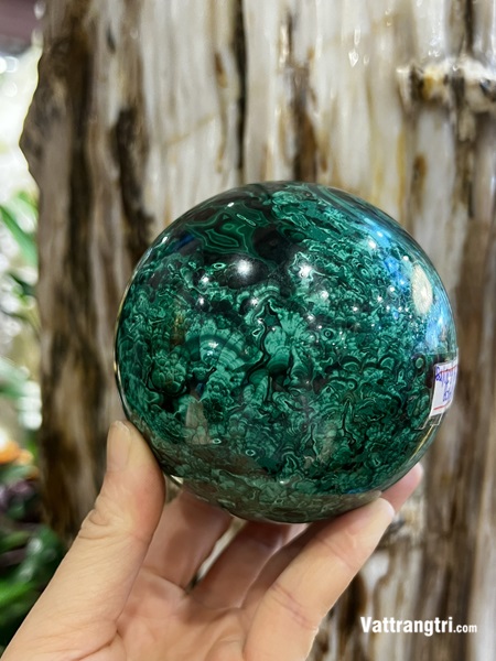 Quả Cầu Đá Khổng Tước 9cm