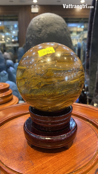 Quả Cầu đá mắt hổ 10cm