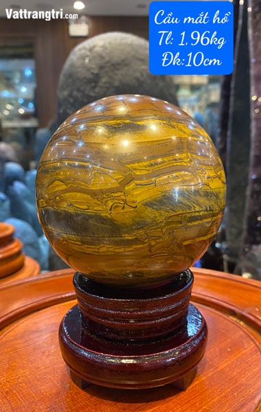 Quả Cầu đá mắt hổ 10cm