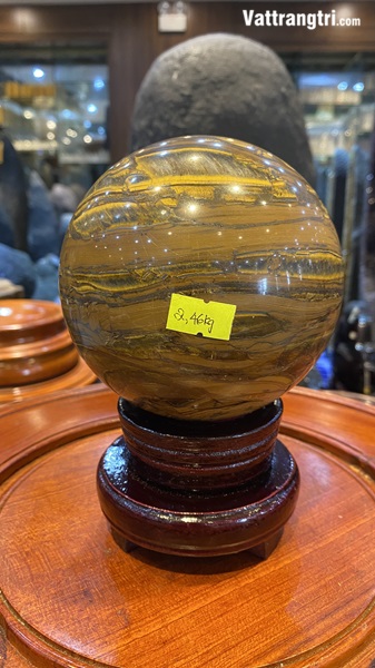 Quả Cầu đá mắt hổ 12cm