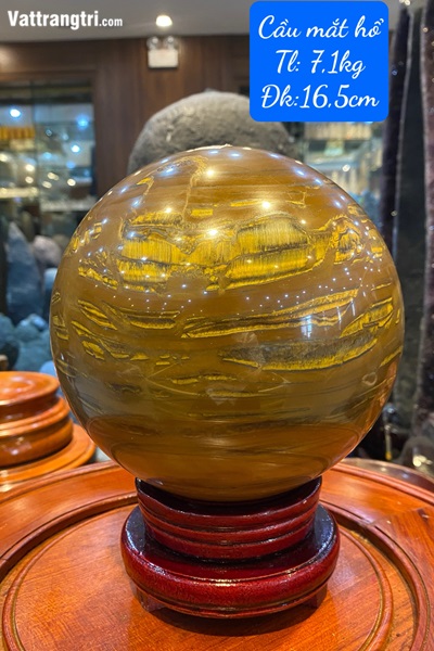 Quả Cầu đá mắt hổ 16.5cm