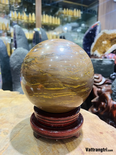 Quả Cầu Đá Mắt Hổ 17cm