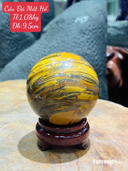 Quả Cầu Đá Mắt Hổ 9.5cm