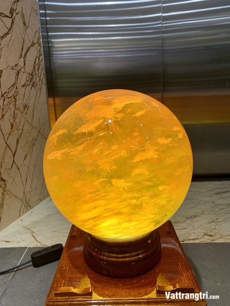 Quả Cầu đá Obisidian Vàng 25cm