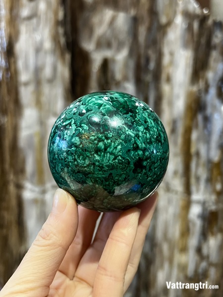 Quả Cầu Khổng Tước Đá Lông Công 6.5cm