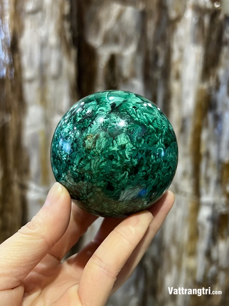 Quả Cầu Khổng Tước Đá Lông Công 6.5cm