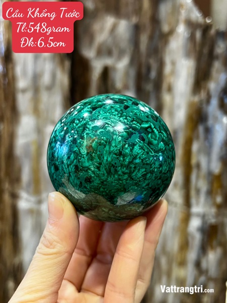 Quả Cầu Khổng Tước Đá Lông Công 6.5cm