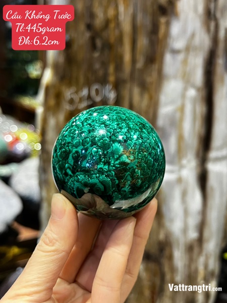 Quả Cầu Khổng Tước Đá Lông Công 6.2cm