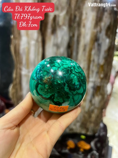 Quả Cầu Khổng Tước - Đá Lông Công 7cm