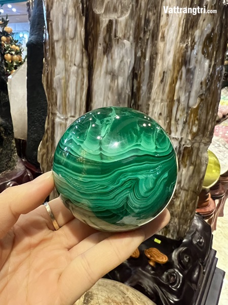 Quả Cầu Khổng Tước - Đá Lông Công 7cm