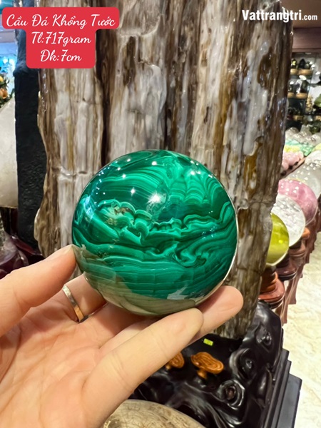 Quả Cầu Khổng Tước - Đá Lông Công 7cm