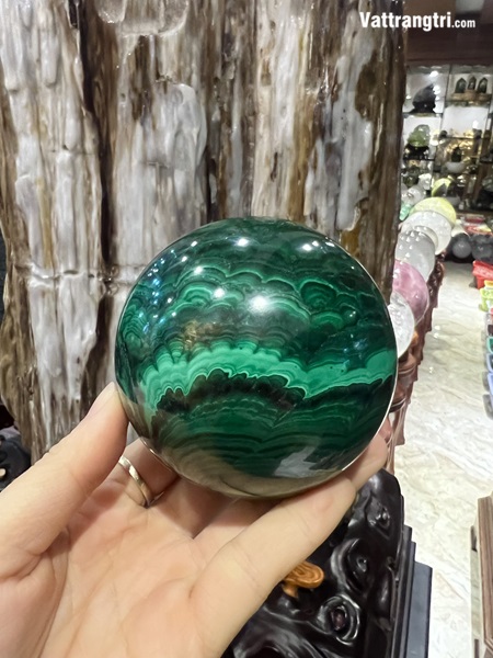 Quả Cầu Khổng Tước - Đá Lông Công 8.5cm