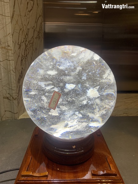 Quả Cầu Obsidian trắng 22cm